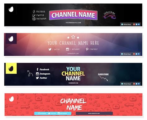 5 YouTube Channel Arts | Youtube banner design, Youtube banner template, Youtube banners