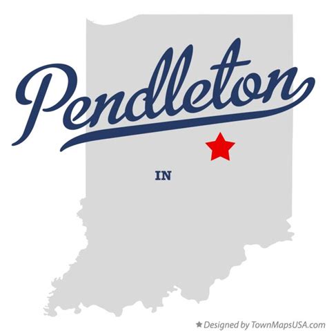 Map of Pendleton, IN, Indiana