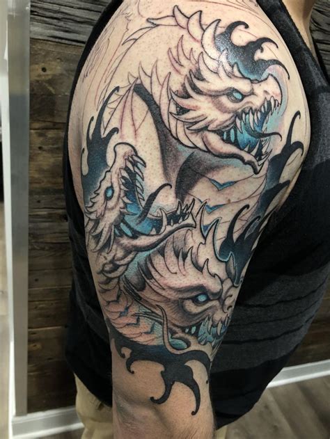 First session on my Hydra tattoo by Brandon at BlackSails Studio in Long Island NY (i.redd.it ...