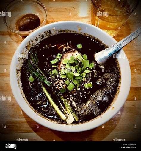 Black sesame tantan noodles, Japan Stock Photo - Alamy