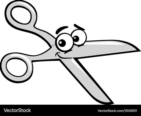 Scissors clip art cartoon Royalty Free Vector Image