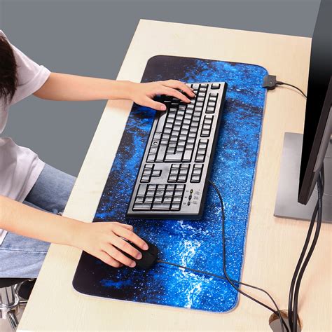 Extended RGB Gaming Mouse Pad, Extra Large Gaming Mouse Mat for Gamer, Waterproof Office DEST ...