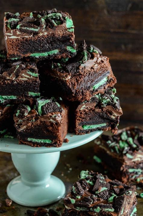 Ultimate Mint Brownies: chocolate fudge brownies, with a layer of mint oreo cookies baked into ...