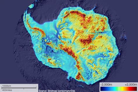 earth - What would an Antarctica without ice look like compared to other continents ...