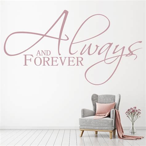 Always And Forever Wall Stickers Love Quotes Wall Art