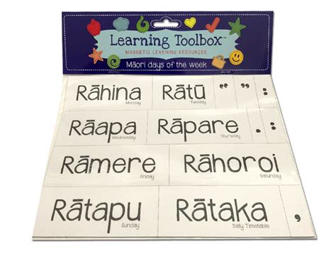 Magnetic Māori Days of the Week – TeacherTalk