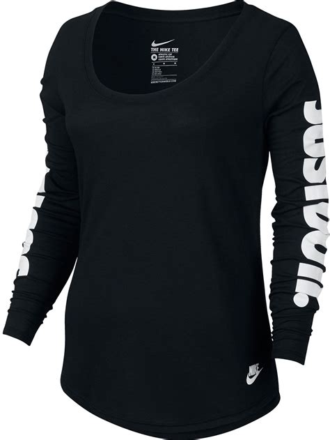 Nike - Nike Women's Just Do it Long Sleeve T-Shirt Black 804092-010 ...