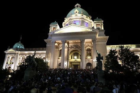 Protests Emerge in Belgrade, Serbia over new lockdown procedures have been declared for the ...