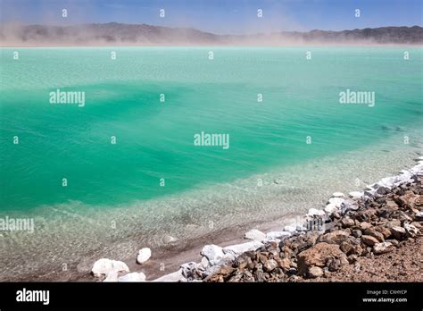 Lithium brine evaporation pond, Silver Peak, Nevada, USA Stock Photo - Alamy