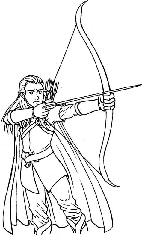 legolas from lord of the rings coloring picture in 2021 | Animal kingdom colouring book ...