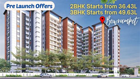 Gated Community || Premium Luxurious 2 & 3 BHK Flats || Bowrampet || Hyderabad - YouTube