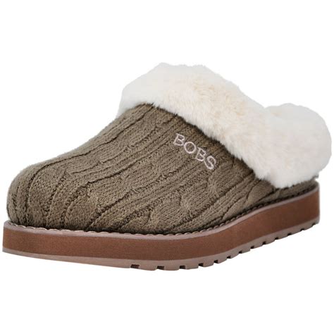 Skechers - Skechers BOBS Women's Keepsakes Delight Slipper, Taupe/Natural, 6.5 M US - Walmart ...