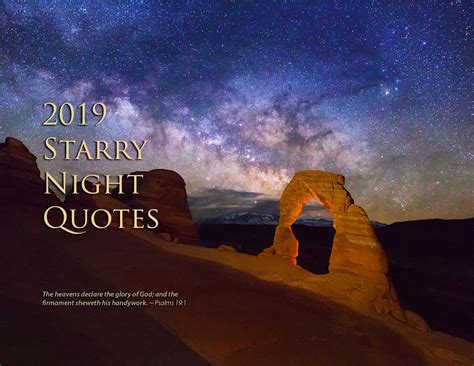 Into The Night Photography: 'Starry Night Quotes' 2019 Wall Calendar