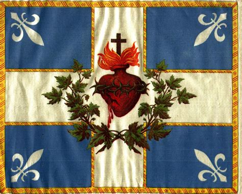 Le Carillon Sacré-Cœur, drapeau national des Canadiens français de 1903 à 1948. | Sacred heart ...