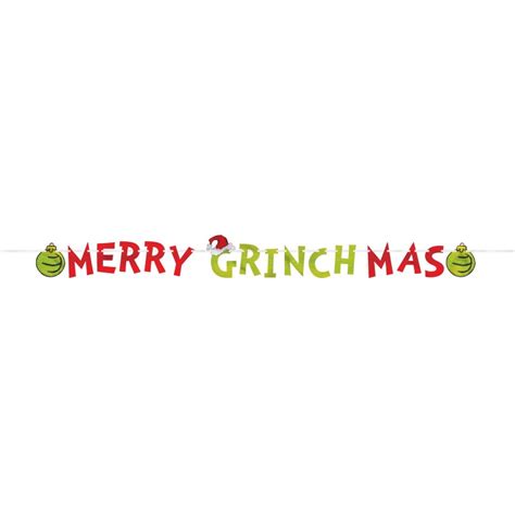 Christmas Party Decorations - Banner The Grinch Letter