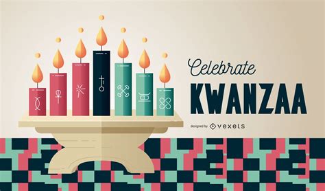 Celebrate Kwanzaa Kinara Illustration Vector Download