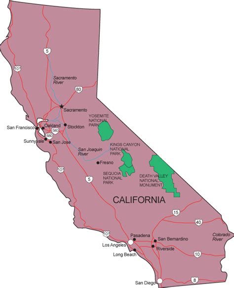 CA Map - California State Map