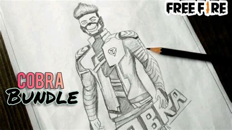 How to draw cobra bundle | free fire Cobra bundle drawing | easy Pencil sketch drawing #birjuart ...