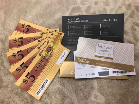 GOLD CLASS GV TICKET & food gift voucher, Tickets & Vouchers, Vouchers on Carousell