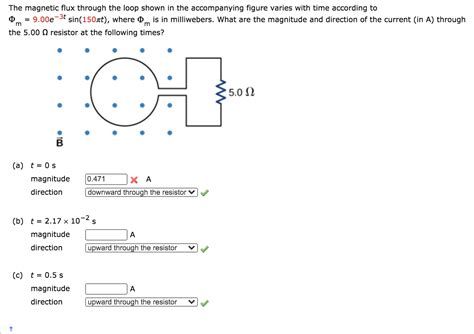 Solved 30 The magnetic flux through the loop shown in the | Chegg.com