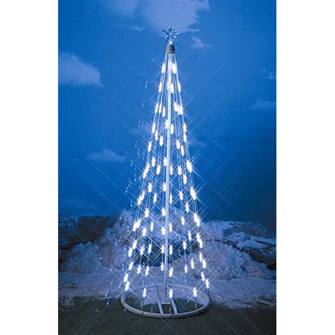 48″ White Led light string Indoor Christmas Cone Tree 61348 – HomeBrite