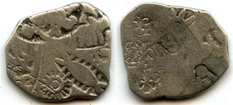 Mittelalter drachm 345-320 BC v. Chr. Silver punch of Mahapadma Nanda ...