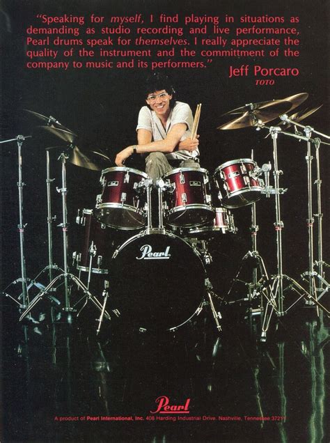 1983 Print Ad of Pearl Drum Kit w Jeff Porcaro of Toto | eBay