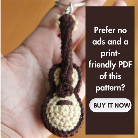 Crochet Guitar - Free Pattern - Chai Coffee Crochet