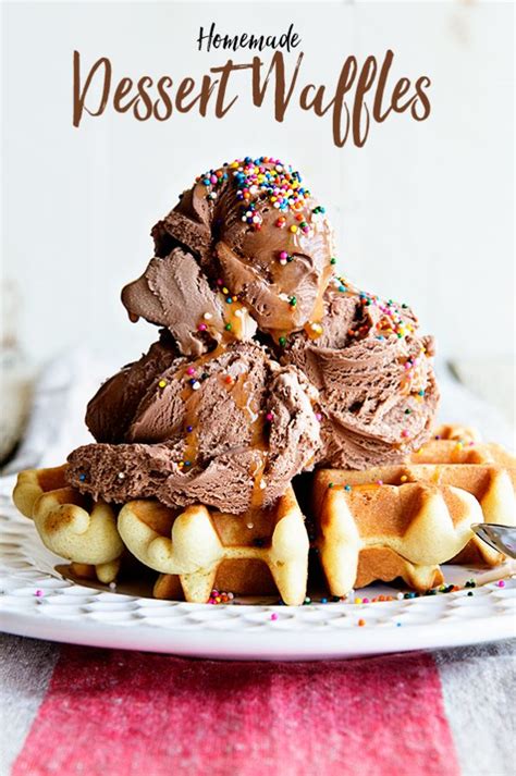 Homemade Dessert Waffles Recipe for Sundaes