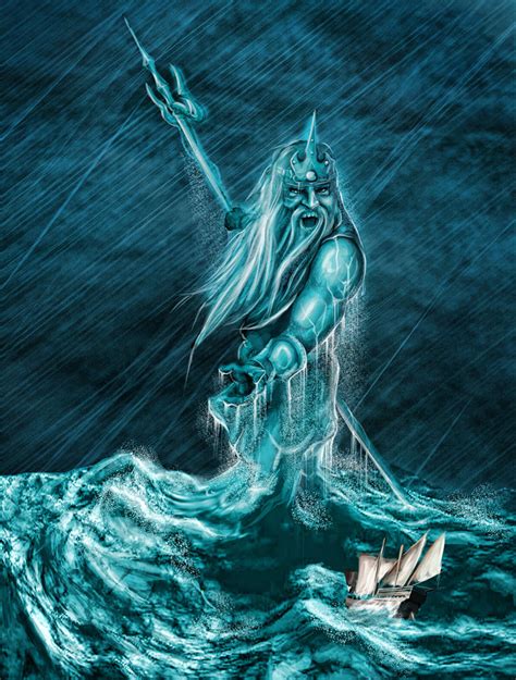 Digital Mixed Media: Greek God- Poseidon