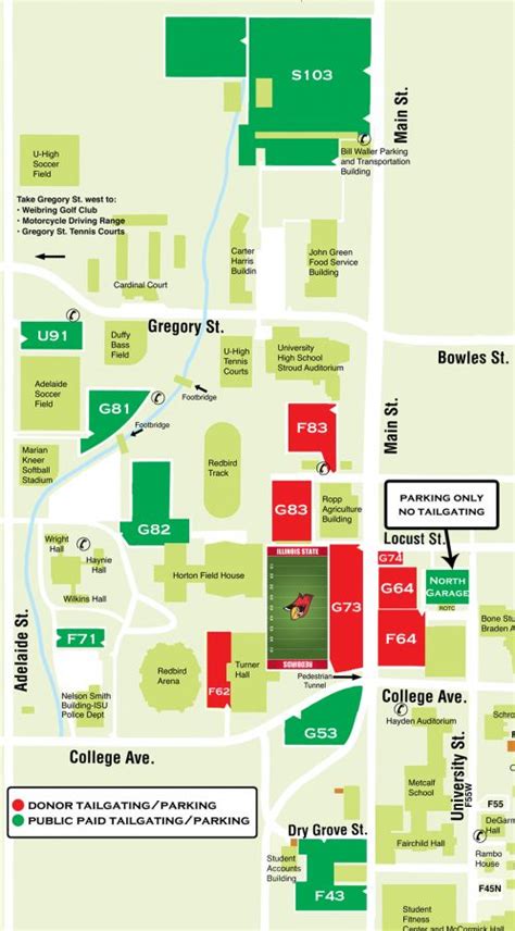 new Hancock Stadium parking and tailgating map - News - Illinois State