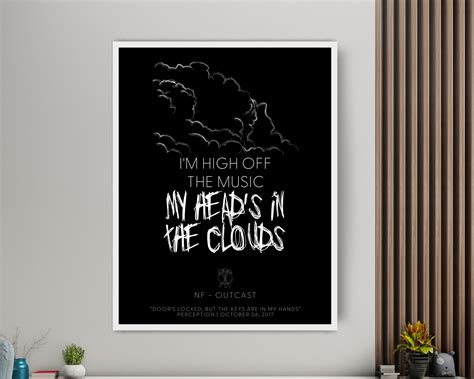 NF Perception Poster NF Art High off Head in the Clouds - Etsy