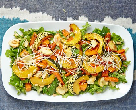 Roasted Root Vegetable Salad with Lemon Parmesan Dressing - Jamie Geller