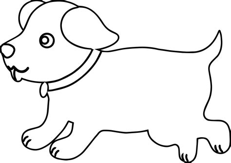 awesome Puppy Outline Dog Puppy Coloring Page | Hayvanlar