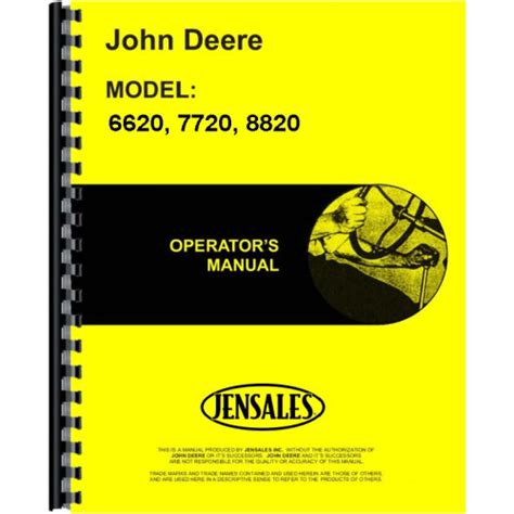 John Deere 6620 Combine Operators Manual (0-551900) (Diesel)