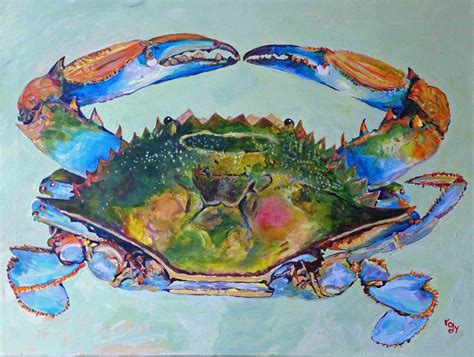 Nit Picker Blue Crab | Crab art, Blue crabs art, Crab painting