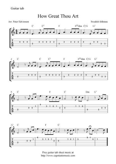 Free Printable Christian Sheet Music For Guitar - Free Templates Printable