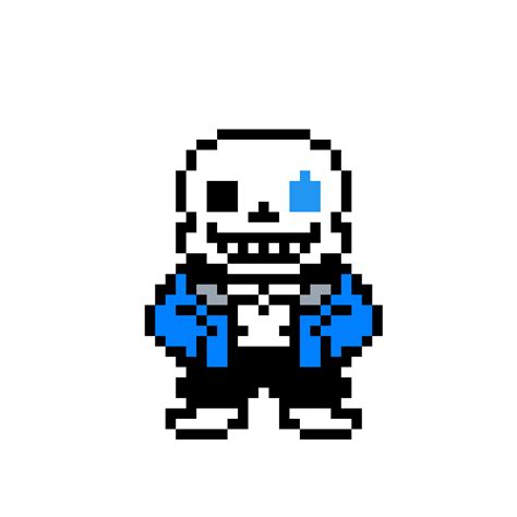 Pixilart - Sans with animated blue fire eye by harrym