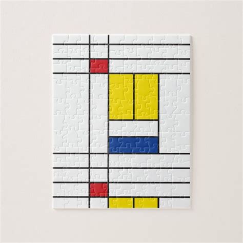 Mondrian II Minimalist De Stijl Modern Art Design Jigsaw Puzzle ...