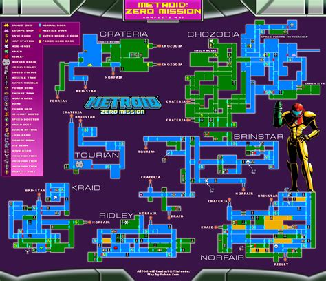 Game maps - Metroid: Zero Mission (Metroid Recon)