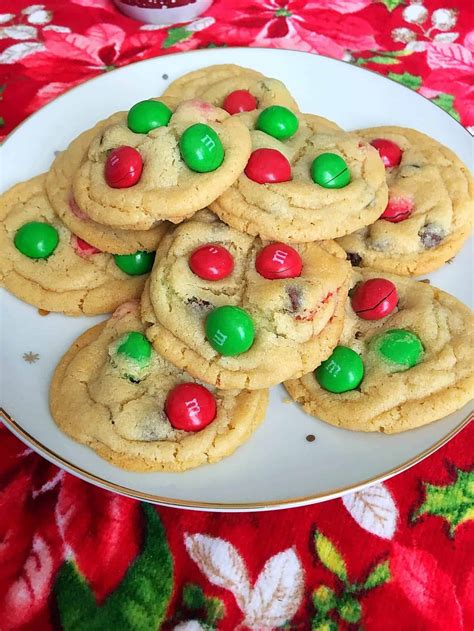 Magical Peanut Butter M&M Christmas Cookies - Kindly Unspoken