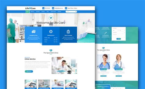 Life Care - Free Medical Website Template With Gradients and Parallax ...