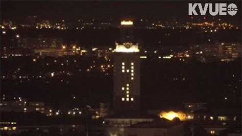 UT Tower lights up with No. 41 Wednesday in honor of President George H ...