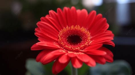 Gambar Bunga Gerbera Merah, Foto Closeup Dari Foto Fotografi Hd Bunga Gerbera Merah, Bunga ...