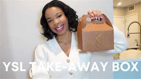 SAINT LAURENT TAKE AWAY BOX BAG | what fits, mod shots + review - YouTube