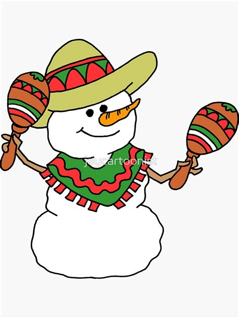 "Feliz Navidad Snowman Spanish Christmas Cartoon" Sticker for Sale by ...