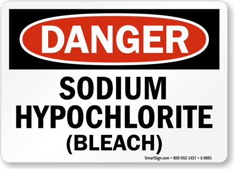 Bleach Safety Signs - MySafetySign.com