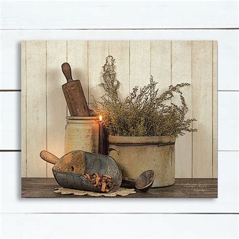 Rustic Country Kitchen Wall Art Antique Farmhouse