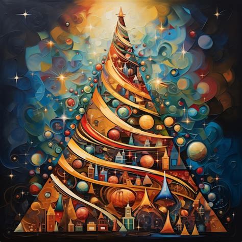 Premium AI Image | Abstract christmas tree