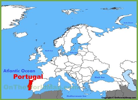 Portugal location on the Europe map - Ontheworldmap.com